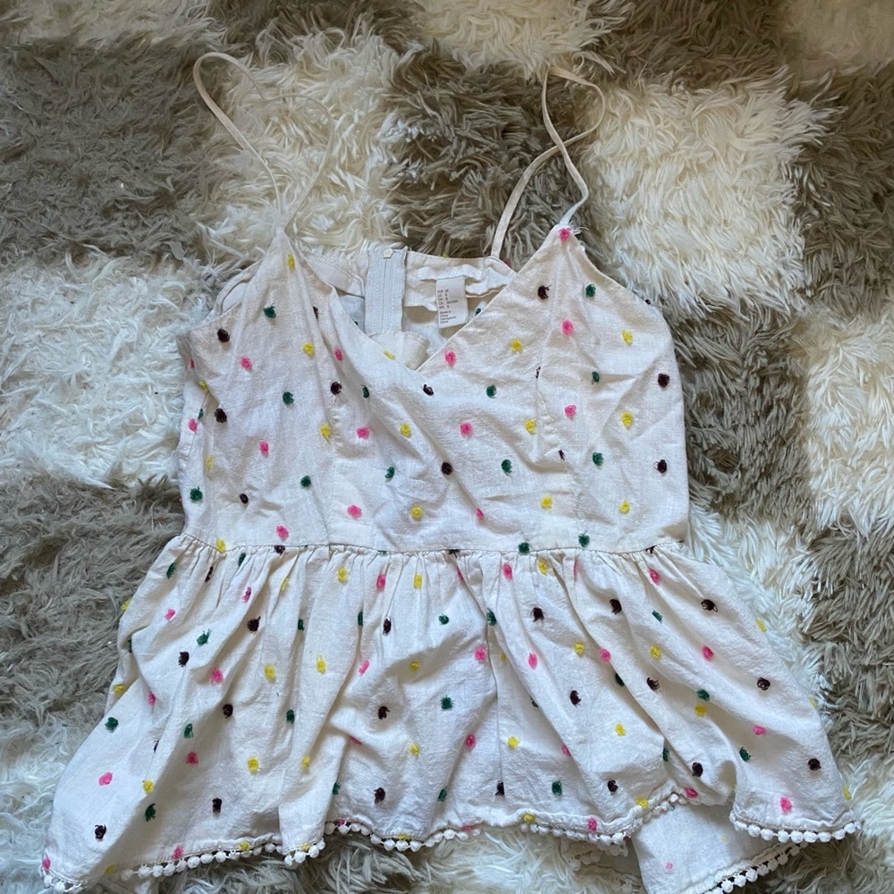 H&M Camisole with Colorful Dots, Size 8